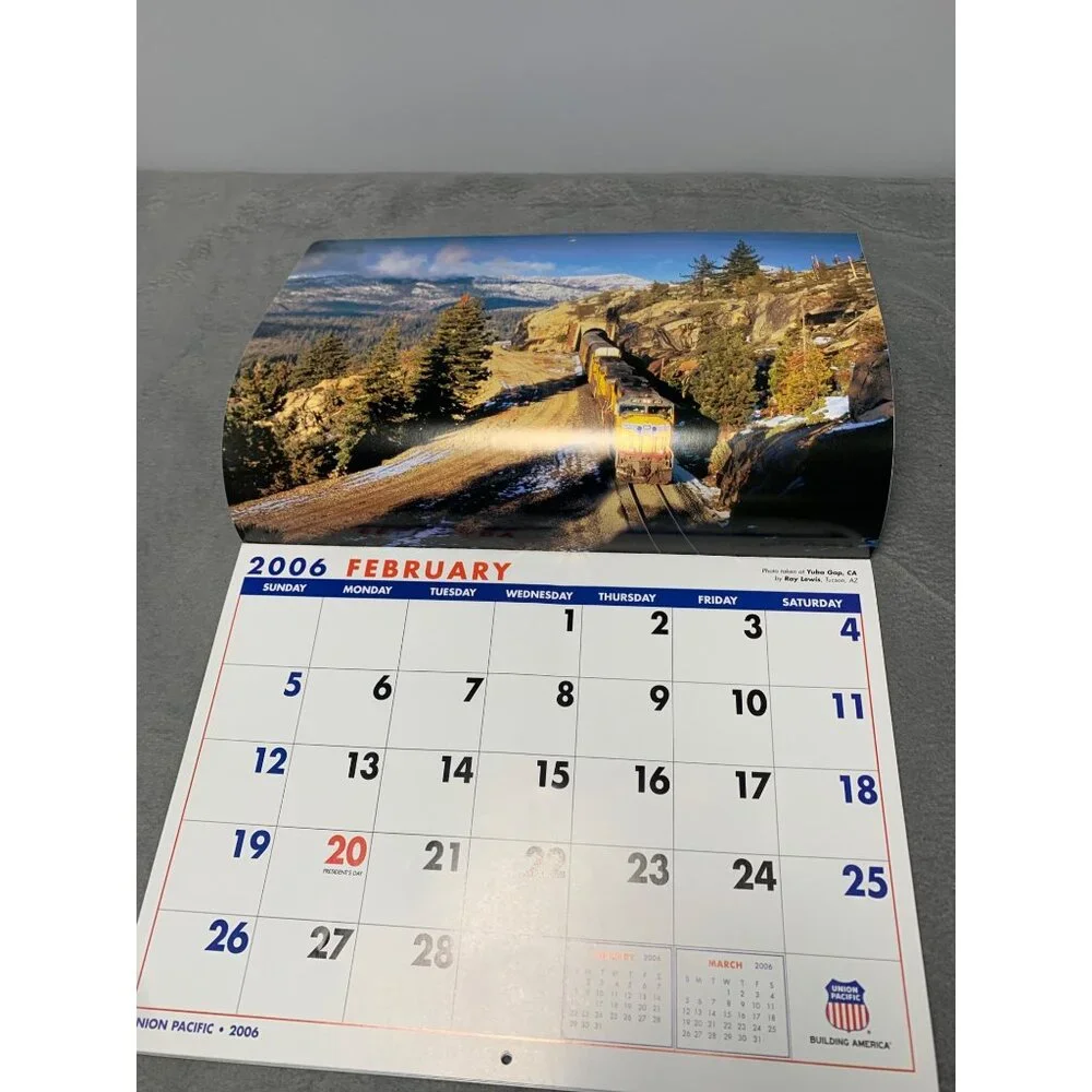 Union Pacific 2006 Calendar Vintage Railroad Train Photography Collectible